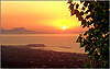 Sonnenuntergang: Hafen von Rethymnon und Kap Drapanon